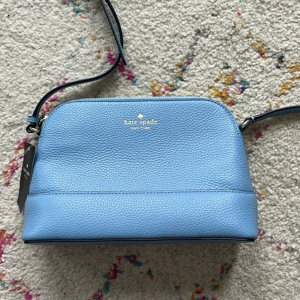 NWT Kate Spade ♠️ pebbled leather dusty blue